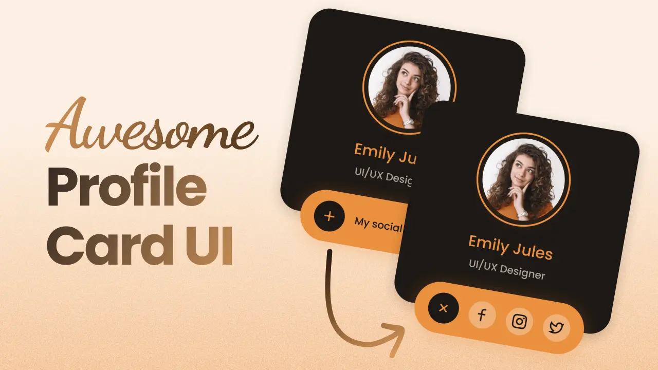 Profile Card UI Design